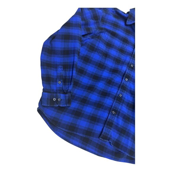 CARHARTT Plaid Blue Flannel Button Down Work Casual Shirt Mens XL - Picture 6 of 6
